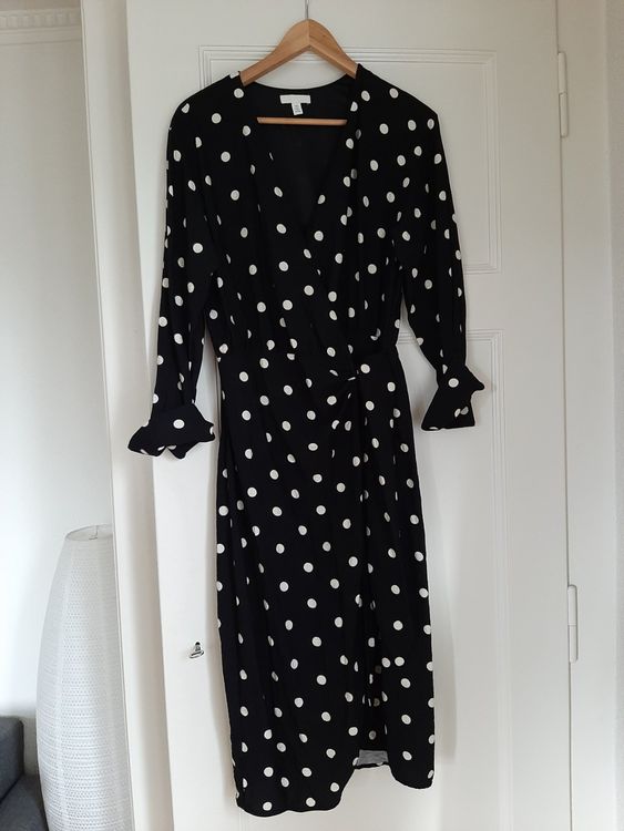 Robe noire cache c ur H M pois blancs S Acheter sur Ricardo