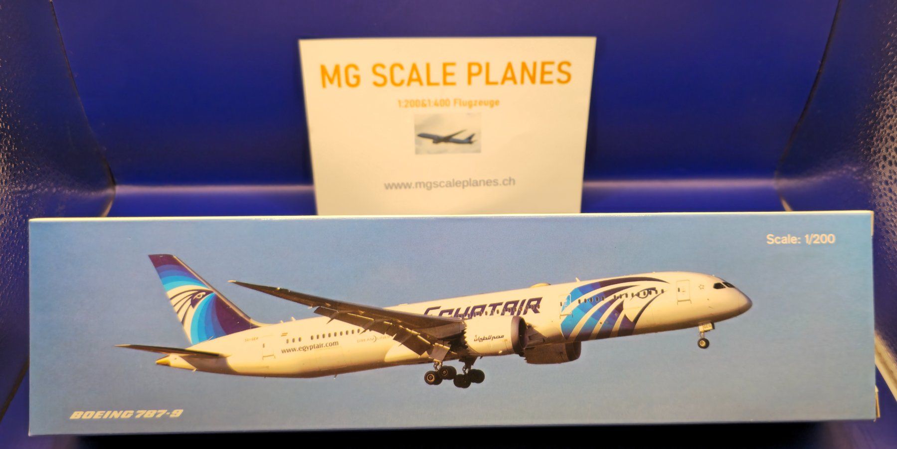 Boeing Modellbausätze & Standmodelle: Egypt Air Boeing B 787-9 1:200 – Neu und originalverpackt aus Oberentfelden von MGScalePlanes