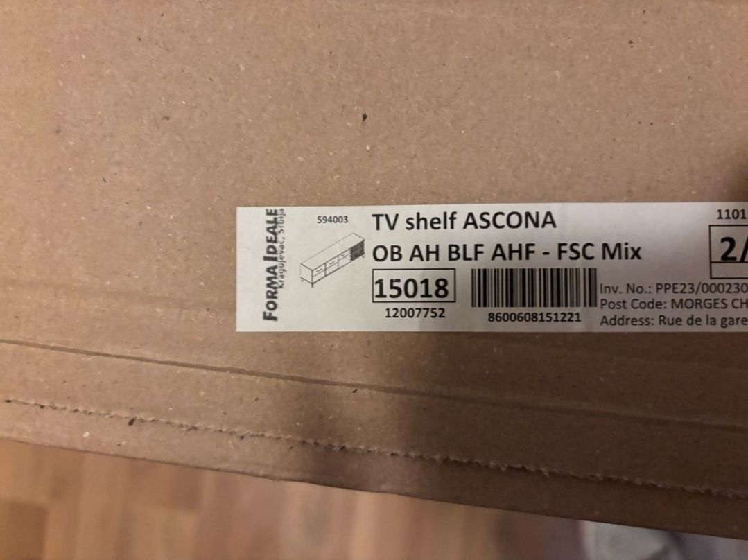 Mobili TV: TV-Möbel Ascona von Forma Ideale - NEU – Nuovo e nell'imballaggio originale da Herzogenbuchsee venduto da Muratelagozlu