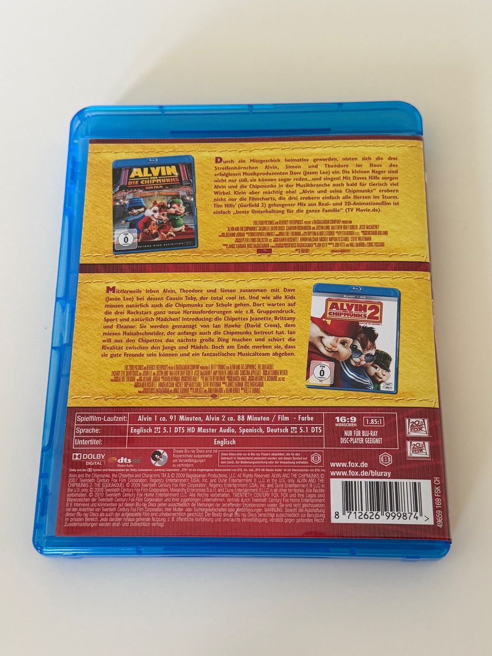 Tutti i DVDs: Alvin und die Chipmunks 1&2 Blu-ray – Usato da Altstätten SG venduto da sheamus 1