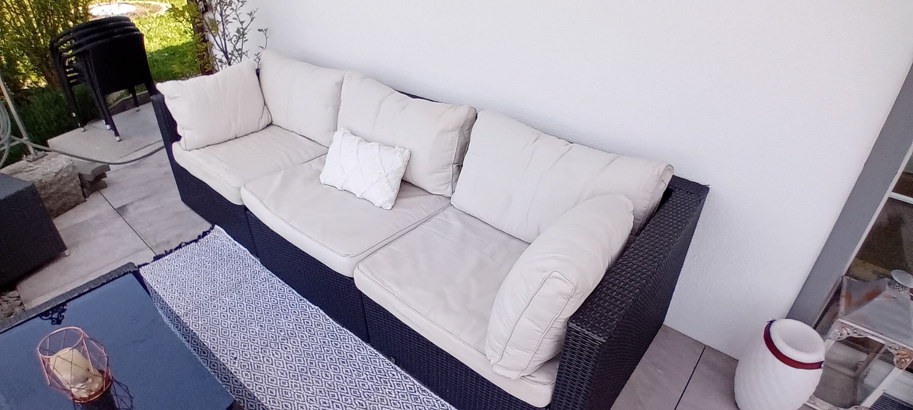 Sedie a sdraio: grosse Lounge inkl. Tisch, Polyrattan 250x85cm – Usato da Berikon venduto da Marilyn 3