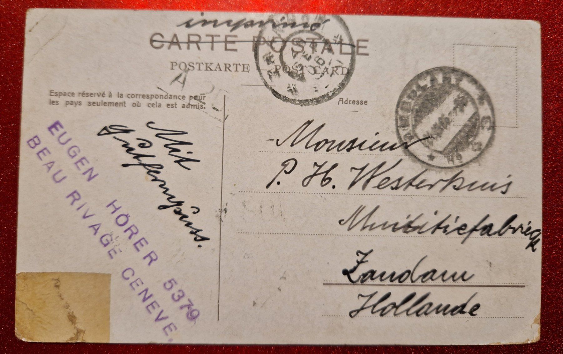 Cartoline postali: Genève - Mont Blanc 1906 – Usato da Melchnau venduto da Arthurius 1