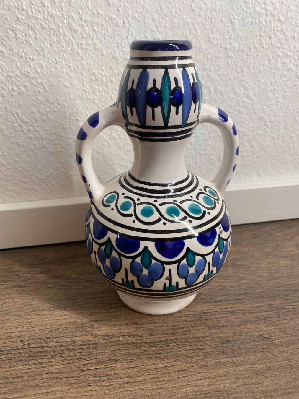 Vasi & Recipienti: Vase handbemalt blau hoch 17 cm – Usato da Pratteln venduto da a23_j2gs 2