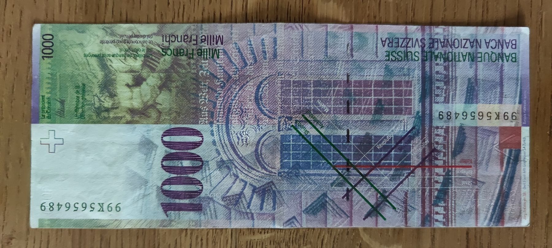 Billets de banque: 1000er Note Serie 8 – Neuf (Voir description) à Tegerfelden par fige03 1