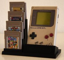 Regalaufsteller Ständer für Nintendo Game Boy und 4 Spiele