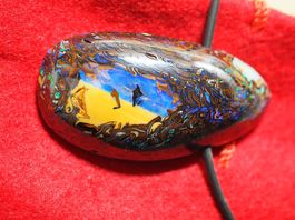 Boulder Opal 25 Gramm Anhänger mit Sicherheitsverschluss