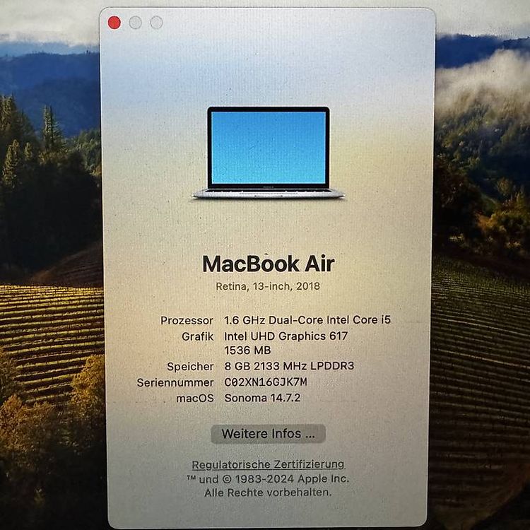 Notebook: Apple Macbook Air 13" 2018, 8GB, 512GB HD, i5, Retina  – Usato da Erlinsbach venduto da Nasobert 2