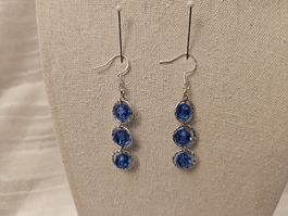 Ohrringe aus Swarovski Perlen Sapphire