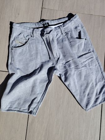 Short Diesel gris en coton, taille 34