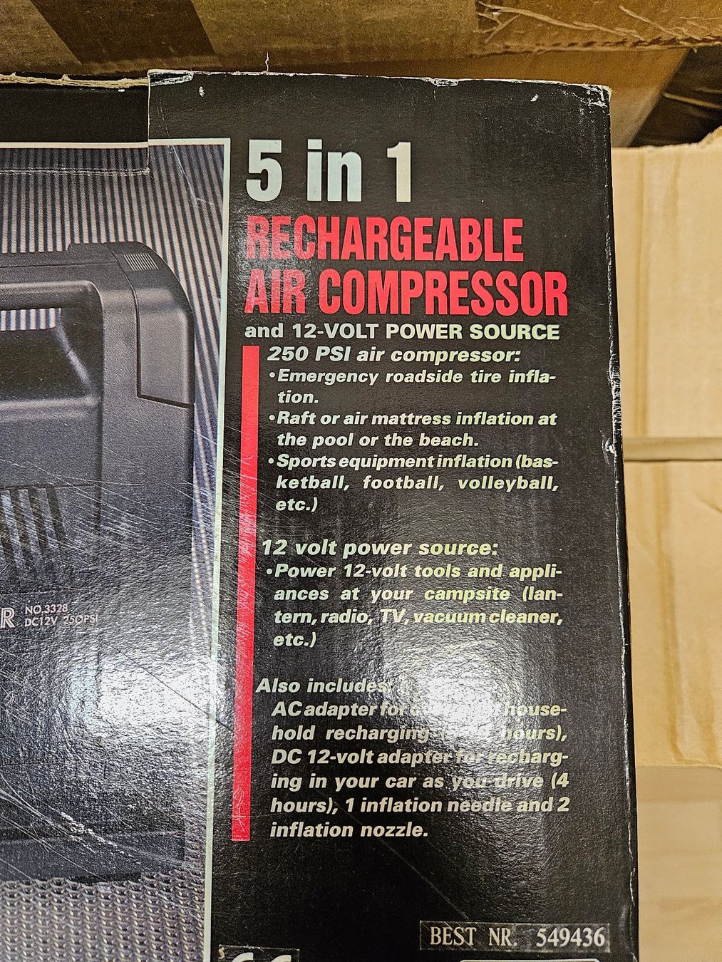 Compressori: Air Compressor COIDO No.3328 5in1 12-Volt Power Source250PSI – Usato da Kloten venduto da Euroasia 3