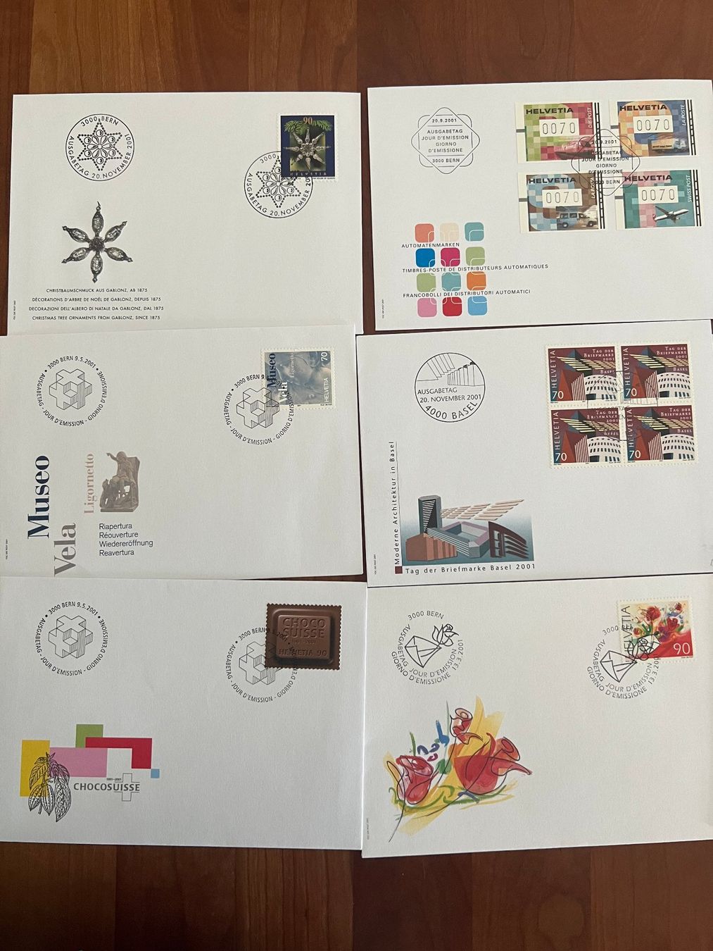 Tutti i francobolli: Sammlung 12  FDC Briefe 2001  (R730) – Usato da Hinwil venduto da Sidi4 1