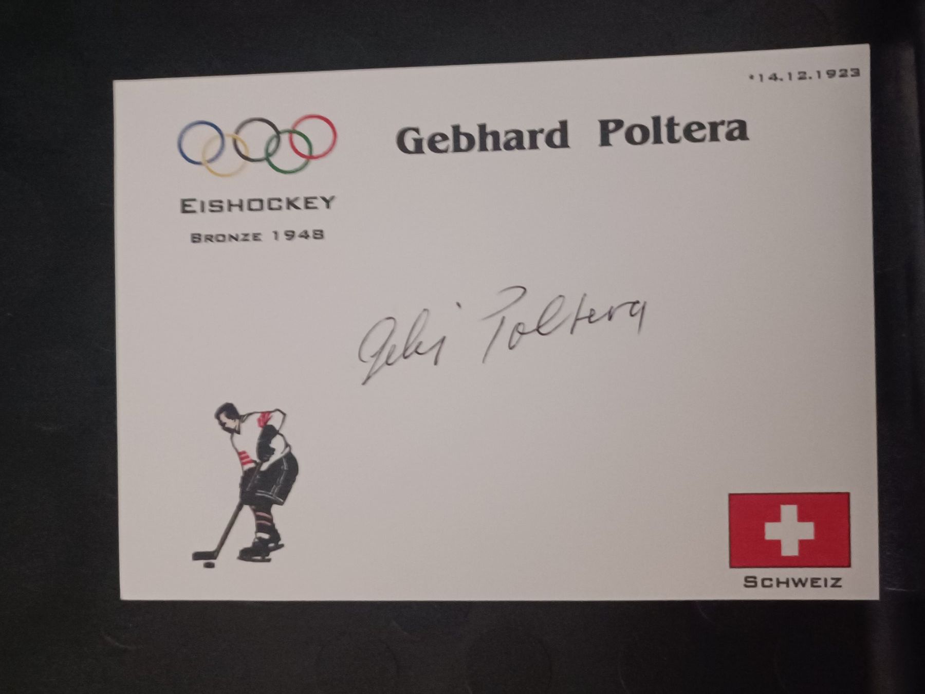 Autographes: Gebi Poltera - Olympia Bronze - Handsigniert – D'occasion à Menziken par Artographs