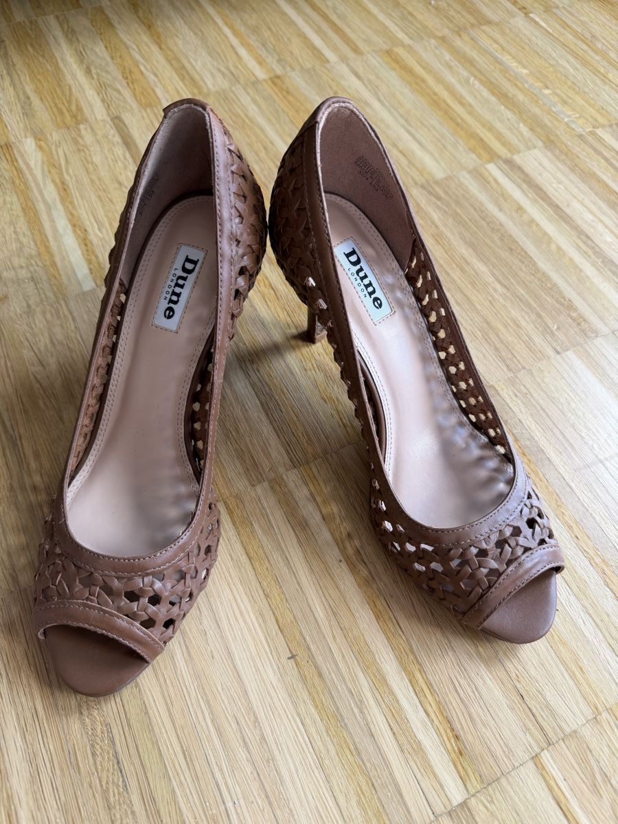 Dune London Scarpe da donna: Dune Woven Leather Peep Toe Heels - Size 37 – Usato da Brugg AG venduto da Winter789 1