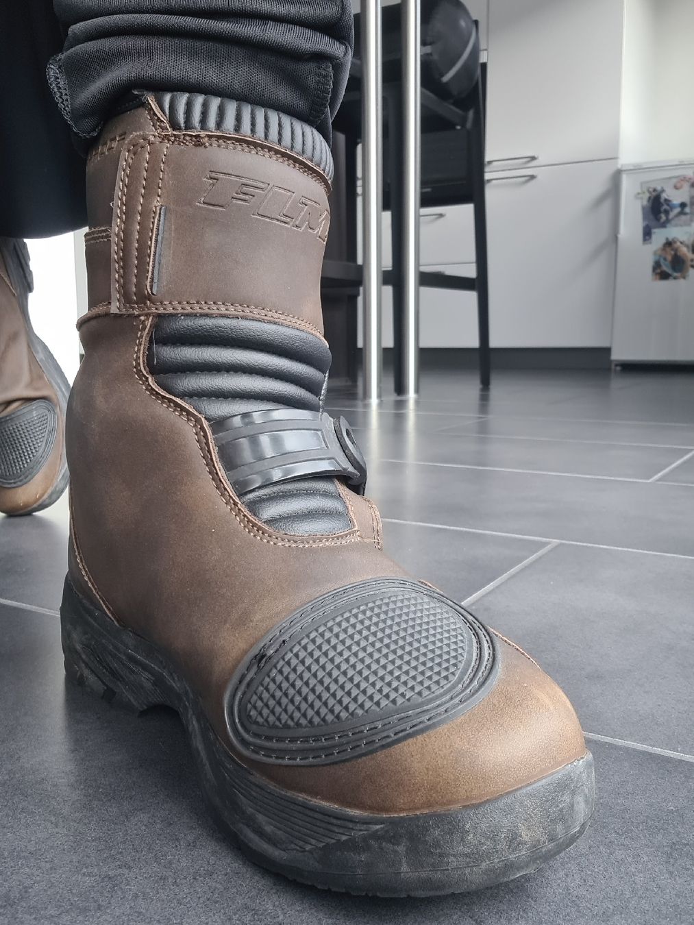Herrenschuhe: Bottes de moto FLM beige – Gebraucht aus Monthey von NoranIndio 2