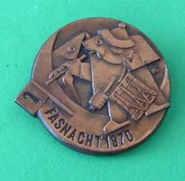 Basler Fasnachtsplakette Kupfer  1970