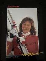 Brigitte Gadient Autogrammkarte Salomon Ski Alpin Rar!