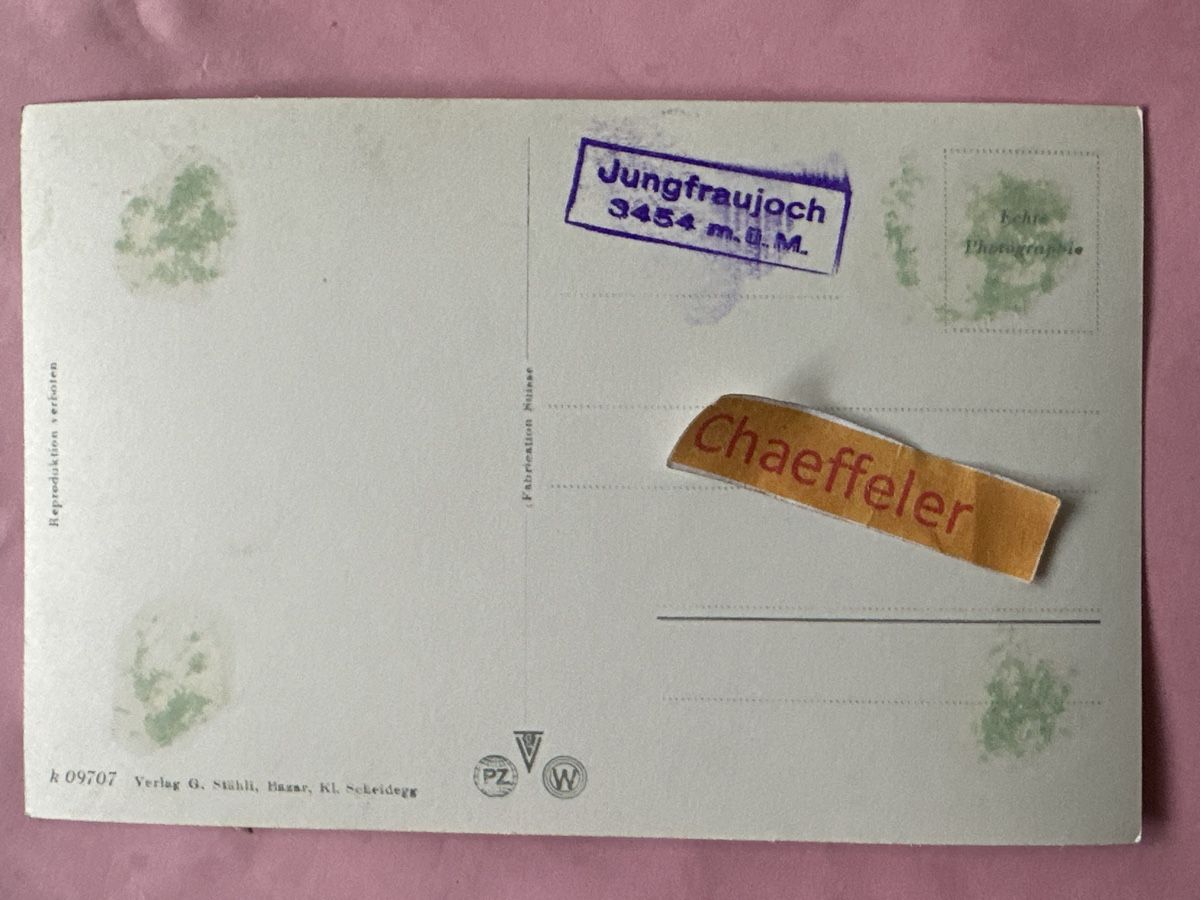 Cartes postales: Auf dem Eigergletscher – D'occasion à Zürich par Chaeffeler 1