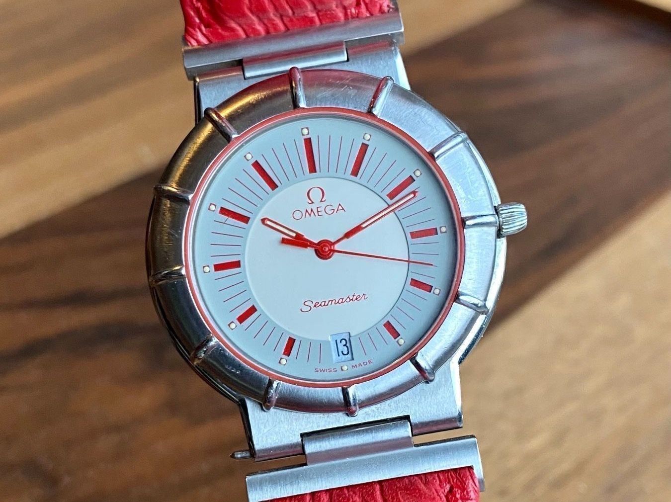Omega Orologi: 😍 Omega Seamaster Date Lady Red 😍 – Usato da Morges venduto da thetimebureau 4