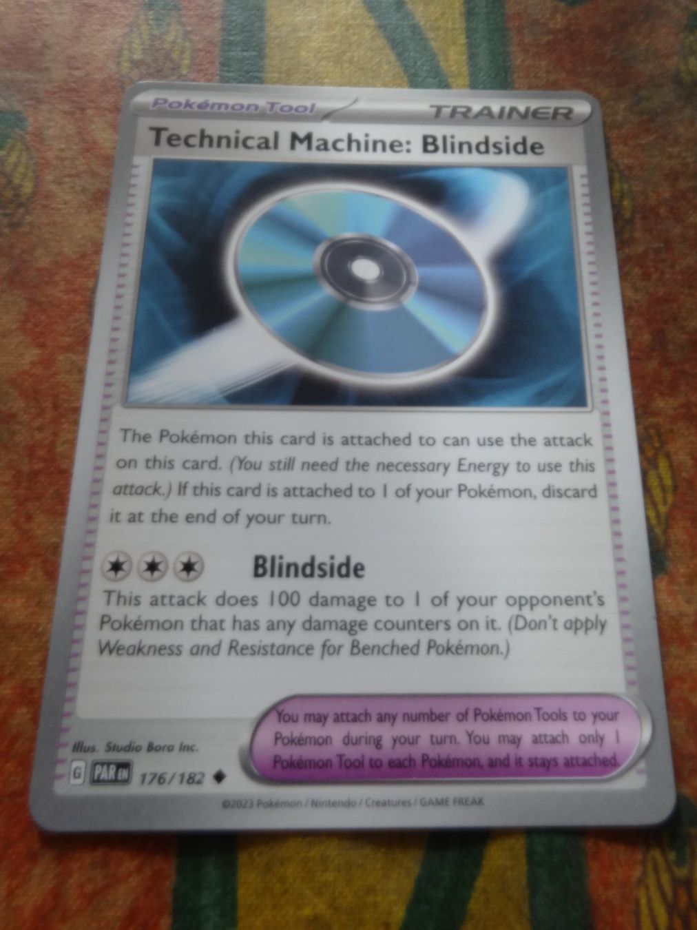 Pokémon Sammelbilder & Trading cards: POKEMON TechnicalMachineBlindside G PAR EN176/182TRAINER2023 – Gebraucht aus Romanel-sur-Lausanne von Swift13