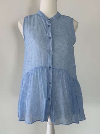 Ärmellose hellblaue Bluse Hemisphere XS  Top Zustand!