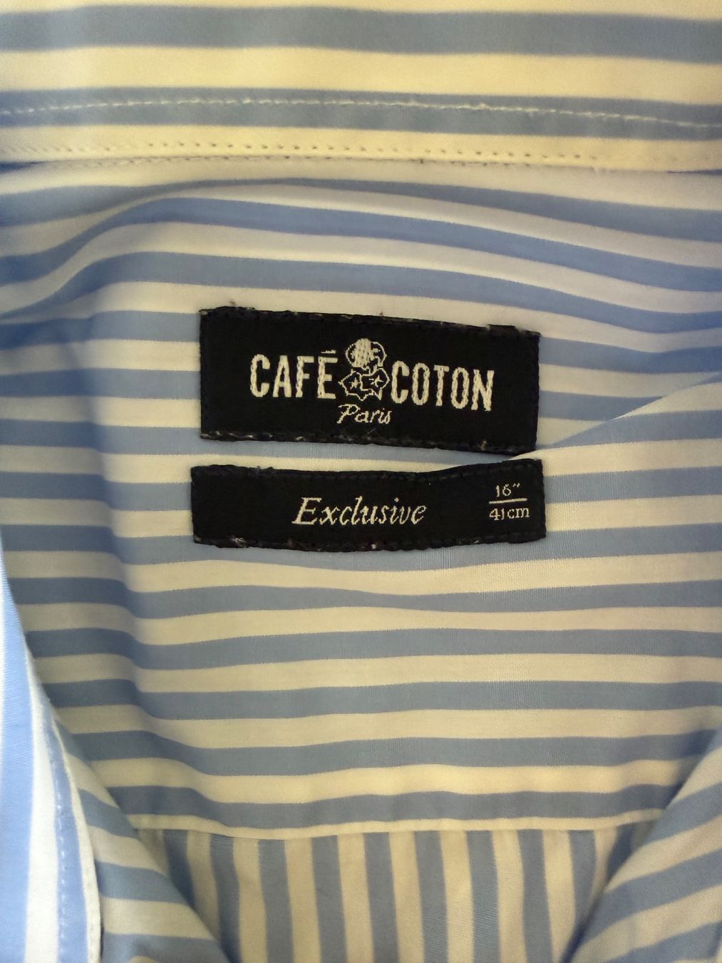 Hemden: Business Hemd Cafe Coton - Hellblau weiss gestreift – Gebraucht aus Thalwil von pie_w2lk 2