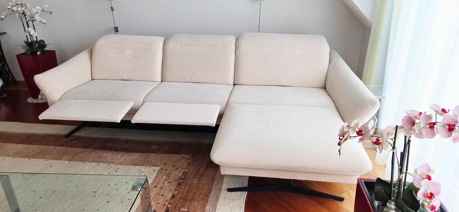 Himolla Sofas: Polstergarnitur Himolla 1808 Farbe natur – Neuf (Voir description) à Dübendorf par Wombatz