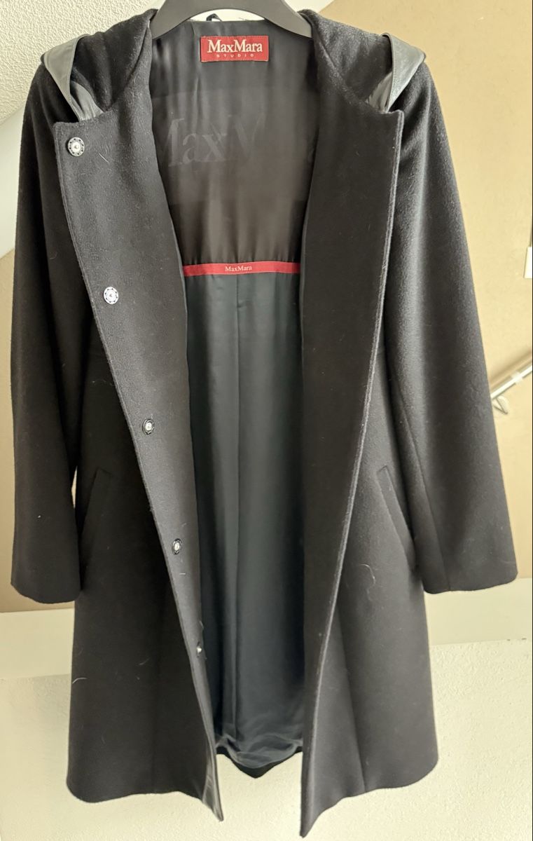 Max Mara Cappotti: MAX MARA Wollmantel Gr. 38 mit Lederdetails – Usato da Islikon venduto da Julies_wardrobe 3