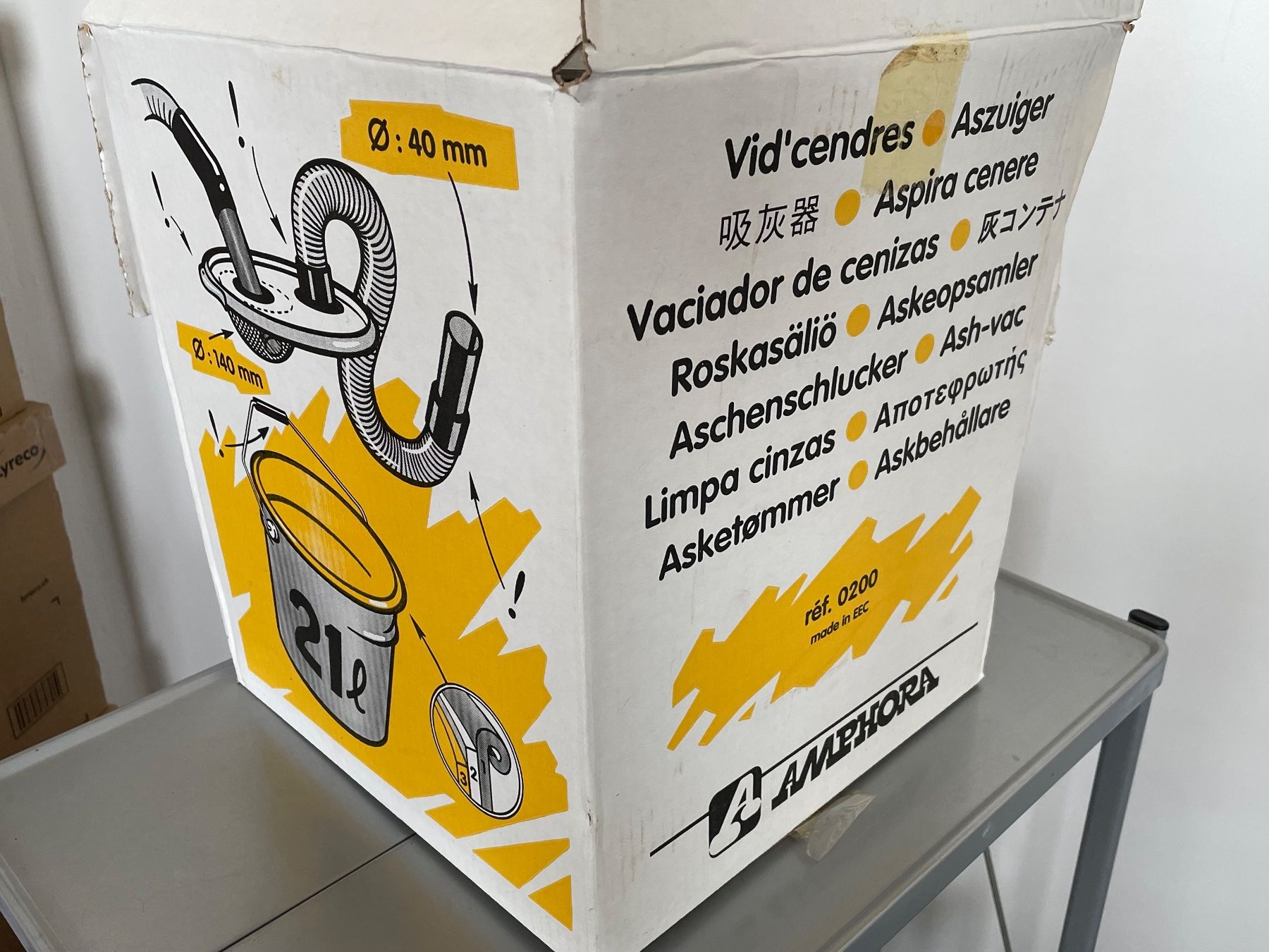 Aspirapolveri & Accessori: Aschesauger 21 L Eimer + Schlauch (Amphora) – Usato da Zürich venduto da plumita 1