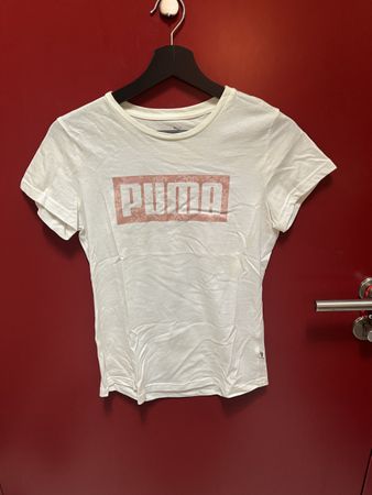 White Puma T-Shirt, Size S, Summer Vibes
