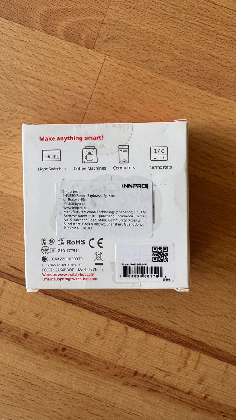 Switchbot Schalter: SwitchBot Bot Smart Schalter-Bot, weiss OVP – Neu (gemäss Beschreibung) aus Bertschikon Gossau von jreutemann 1