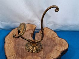 1 schöner antiker Kleider Haken, Messing (LOT3213#AEW0)