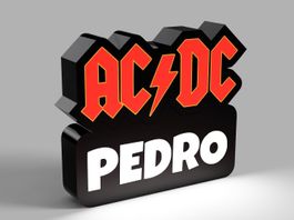 Lightbox lampe led Blanc et RGB ACDC Personalizable