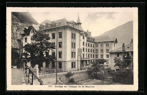 Cartoline postali: AK St-Maurice, Collège de l'Abbaye – Usato da Berlin venduto da bartko-reher