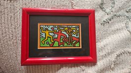 Intéressant Gemälde style Keith Haring