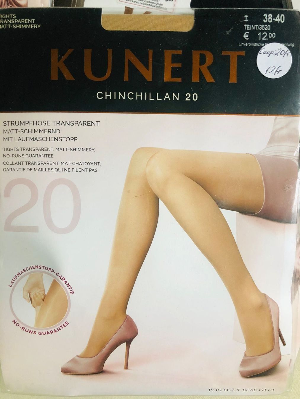 Kunert Strümpfe & Strumpfhosen: Strumpfhose KUNERT 20 Chinchilan/ 20 Fr. – Neu und originalverpackt aus Zumikon von DamenFashionShop 2