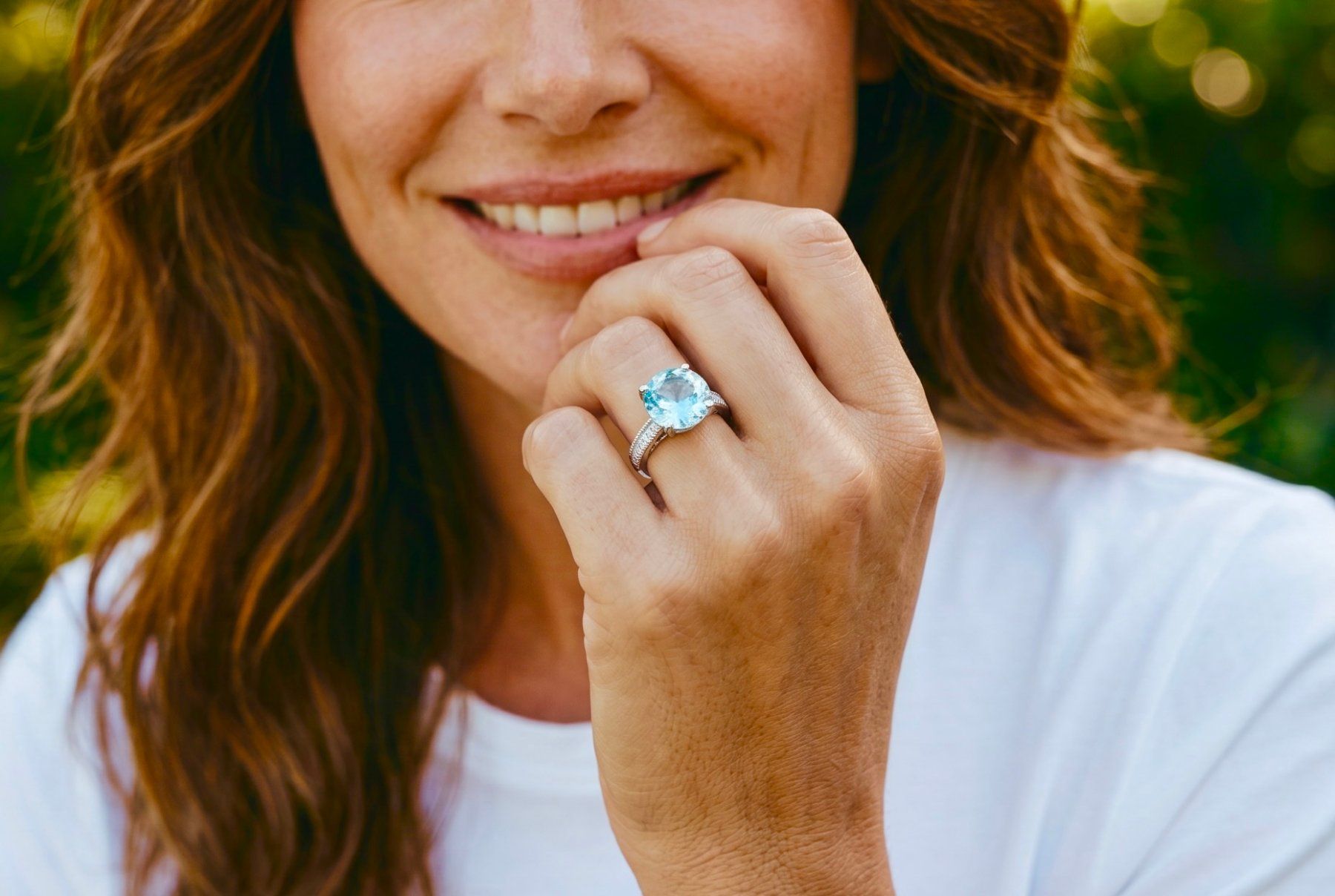 Anelli: Vintage Aquamarin - Diamant - Ring, ca 5.0 ct – Usato da Zuzwil SG venduto da artimmo 1
