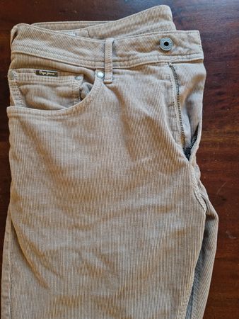 pantalon velour Pepe Jean ecru W32 L32