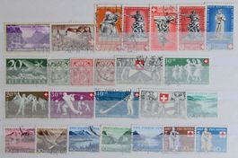 Lot de timbres oblitérés, principalement PRO PATRIA