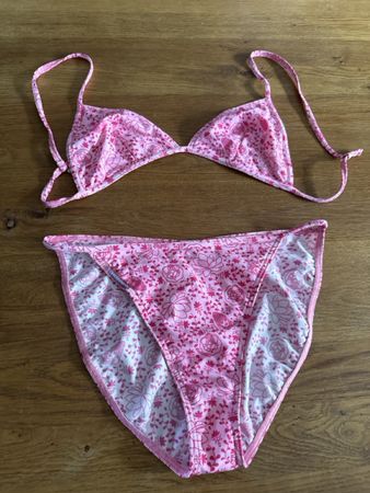 Bikini gemustert rosa Gr L  Neu! 