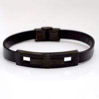 Herren Armband Leder & Edelstahl (MW13)
