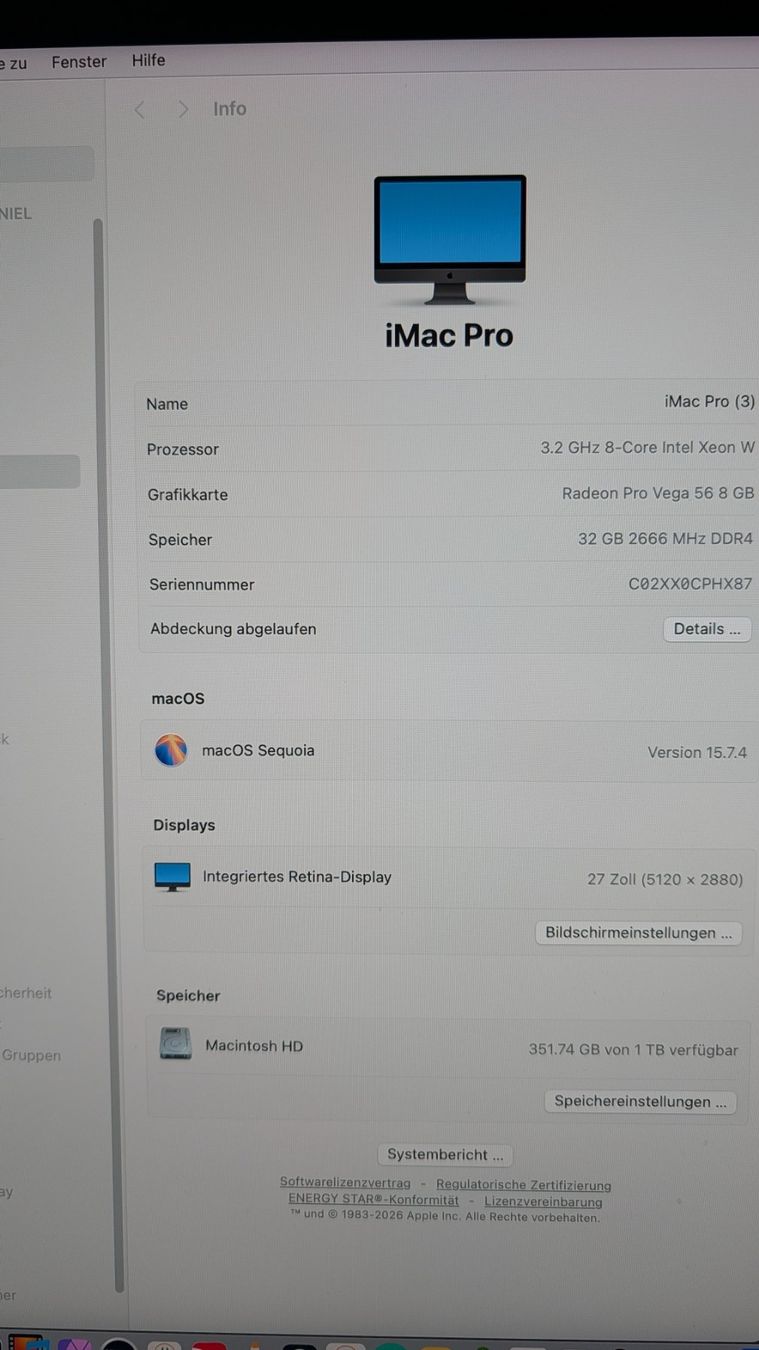 Apple PCs: iMac Pro 2017 (Space Grau) – Gebraucht aus Uzwil von Dthurnheer 2