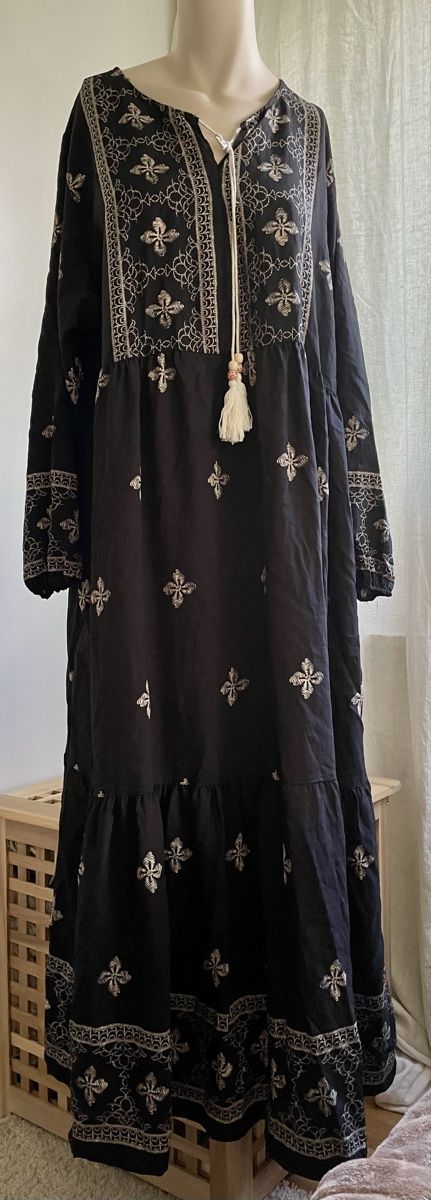 Robes: Wunderschönes Boho- Maxikleid, schwarz, neu – Neuf (Voir description) à Zürich par Caracol1998