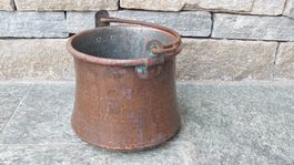 Antiker Kupfertopf, Kupferkessel, ca. 25 cm Durchmesser