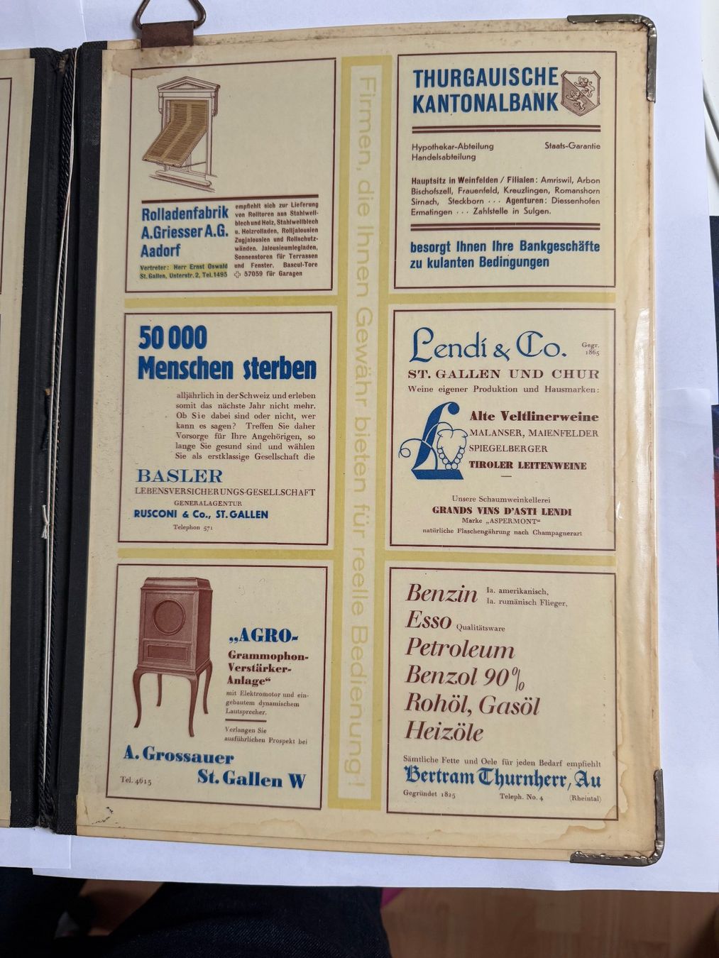 Altro per la casa: Antike WERBE-MAPPE / ZEITUNGSHALTER "Nebelspalter" – Usato da Hedingen venduto da Wowi 5