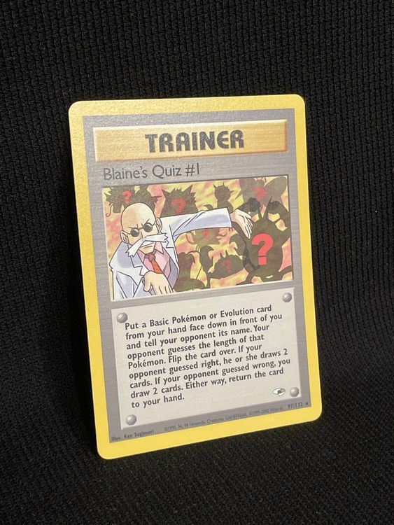 Blaine‘s Quiz 1 Gym Heroes 97/132 rar trainer Pokemon Kaufen auf Ricardo