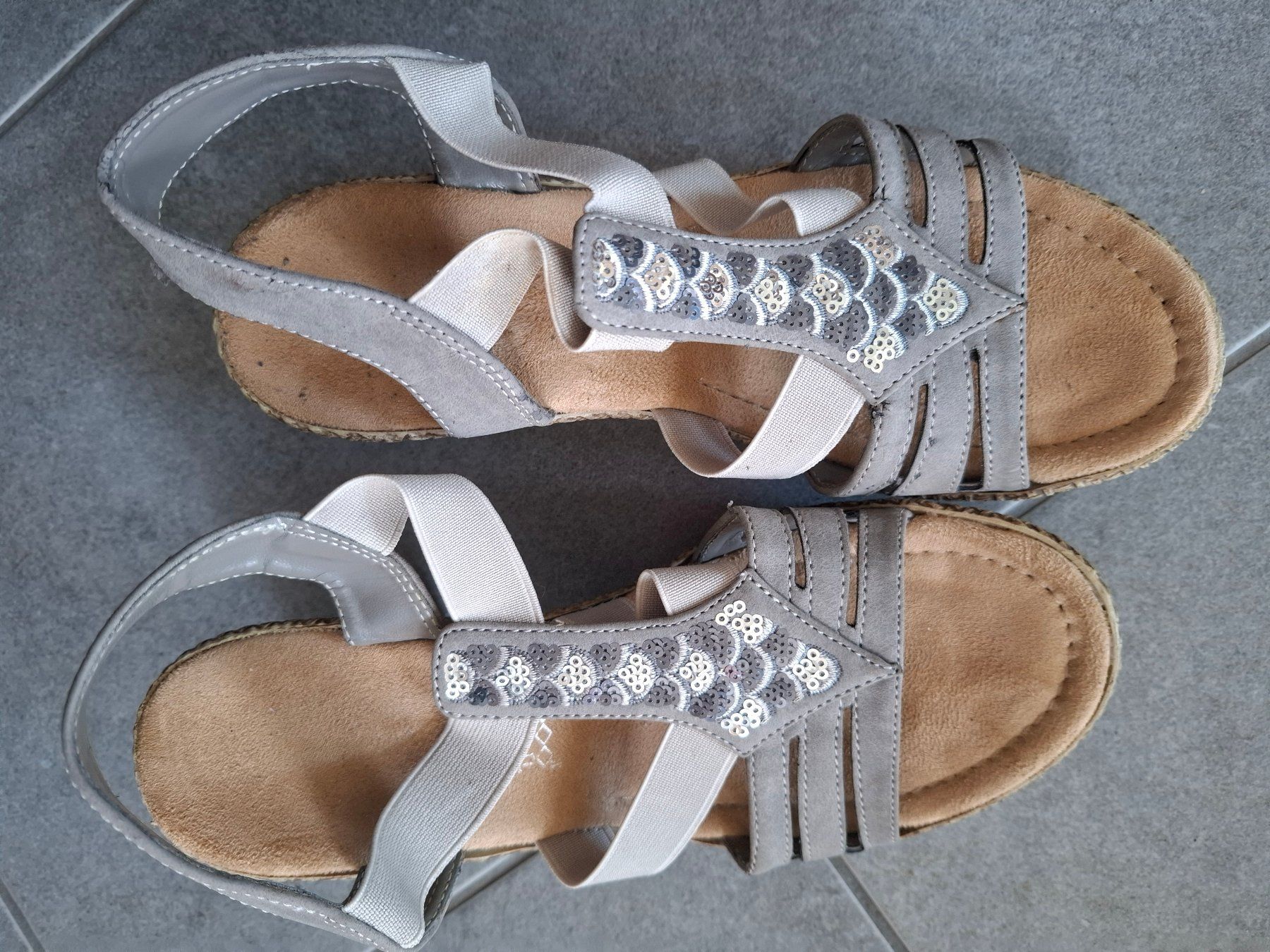 Rieker Scarpe da donna: Rieker Sandalen, Grau, Gr. 38 – Usato da Buchs AG venduto da andreaps