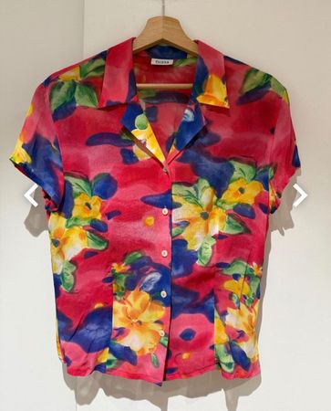Bunte sommerliche Bluse, Gr. 36/S