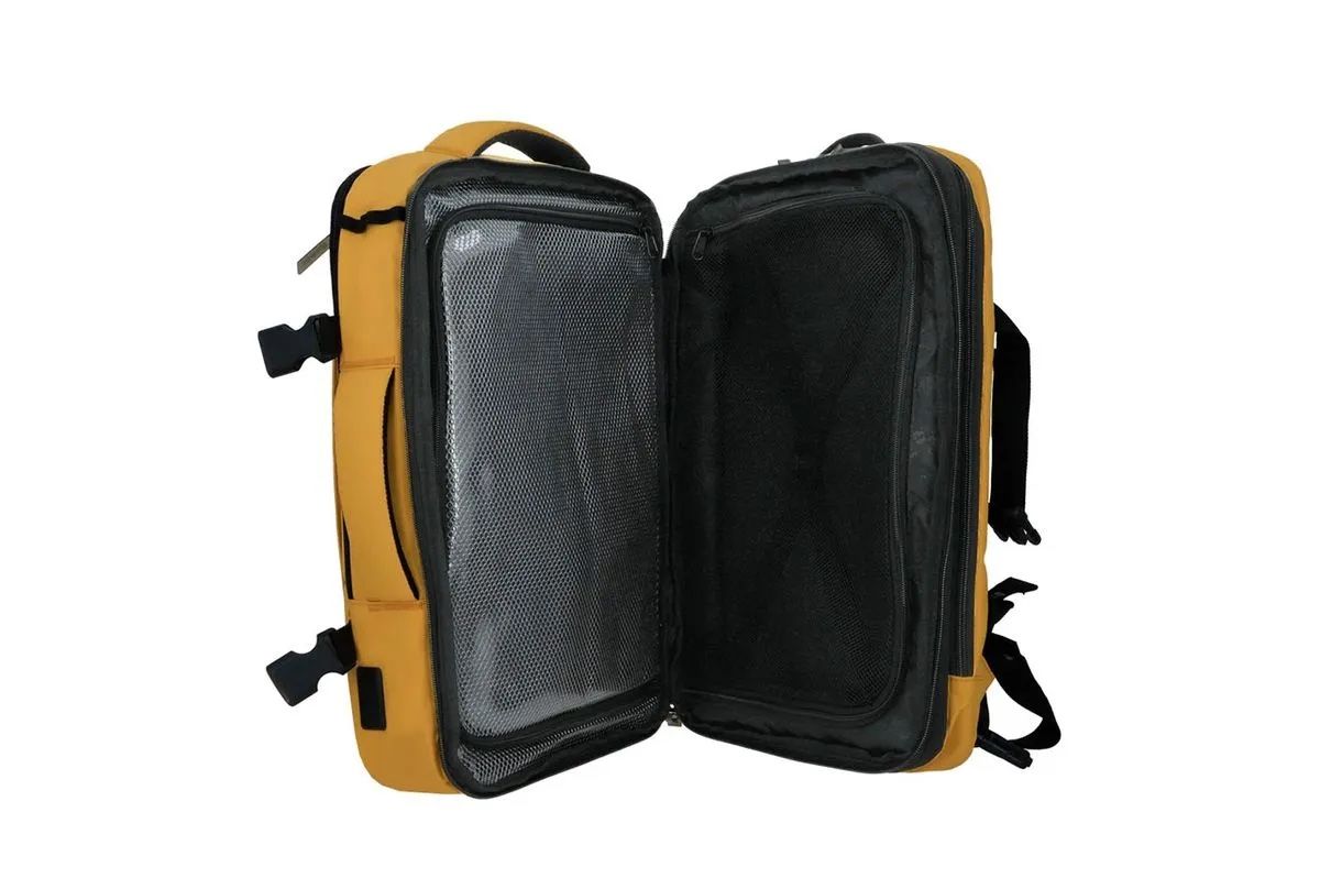 Samsonite Zaini: Reiserucksack Samsonite Discovery 5XT XL gelb – Nuovo e nell'imballaggio originale da Hochdorf venduto da Biero70 6