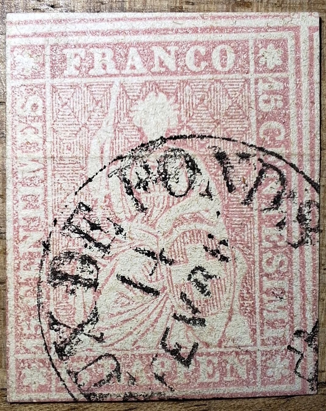 Tutti i francobolli: Strubel 24G mit Befund Kat. 90.- – Usato da Balgach venduto da SIMEON27