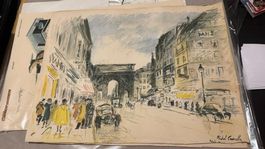 STUPENDO DISEGNO MICHEL CASCELLA PARIS FIRMATO